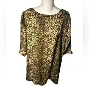 Women’s Zara Leopard 3/4 Sleeve Shift Dress‎